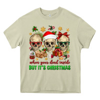 Mossy When Your Dead Inside But It's Christmas Heavy Core Tee - BundleAndBundleShop