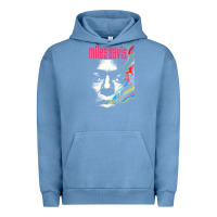 Pigment Pebble Blue miles vintage davis concert retro Urban Hoodie - lanVoArt