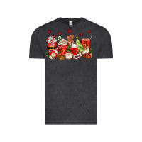 Vintage Black Christmas coffee cups Vintage Tee - texasbilliewilder