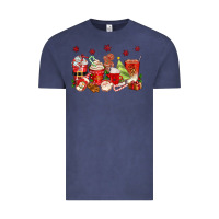 Vintage Denim Christmas coffee cups Vintage Tee - texasbilliewilder