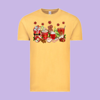 Christmas Coffee Cups Vintage Tee Designed By Texasbilliewilder