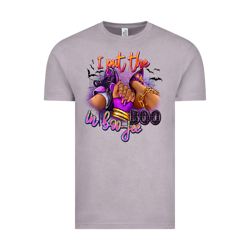 I Put The Boo In Boo-jee Sneaker And Heel Vintage Tee by RanaPortraitStore | Teevron