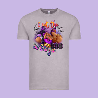 I Put The Boo In Boo-jee Sneaker And Heel Vintage Tee Designed By Ranaportraitstore