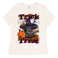 Bone Trick Or Treat Black Angus Heifer Ladies Tee - LillyAllenDesigns