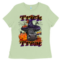 Matcha Trick Or Treat Black Angus Heifer Ladies Tee - LillyAllenDesigns
