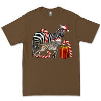 Cacao Christmas Zebra Baby And Mama Premium Tee - LillyAllenDesigns