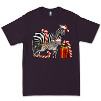 Plum Christmas Zebra Baby And Mama Premium Tee - LillyAllenDesigns