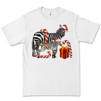 White Christmas Zebra Baby And Mama Premium Tee - LillyAllenDesigns