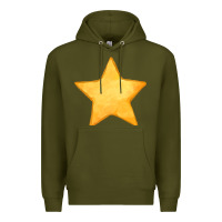 Army Green yellow star Premium Hoodie - FaDigitalArtStudio