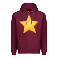 Burgundy yellow star Premium Hoodie - FaDigitalArtStudio