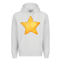 Dove Grey yellow star Premium Hoodie - FaDigitalArtStudio