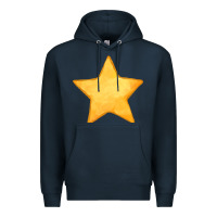Navy yellow star Premium Hoodie - FaDigitalArtStudio