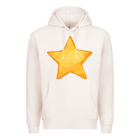 Pale Pink yellow star Premium Hoodie - FaDigitalArtStudio
