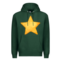 Sports Green yellow star Premium Hoodie - FaDigitalArtStudio