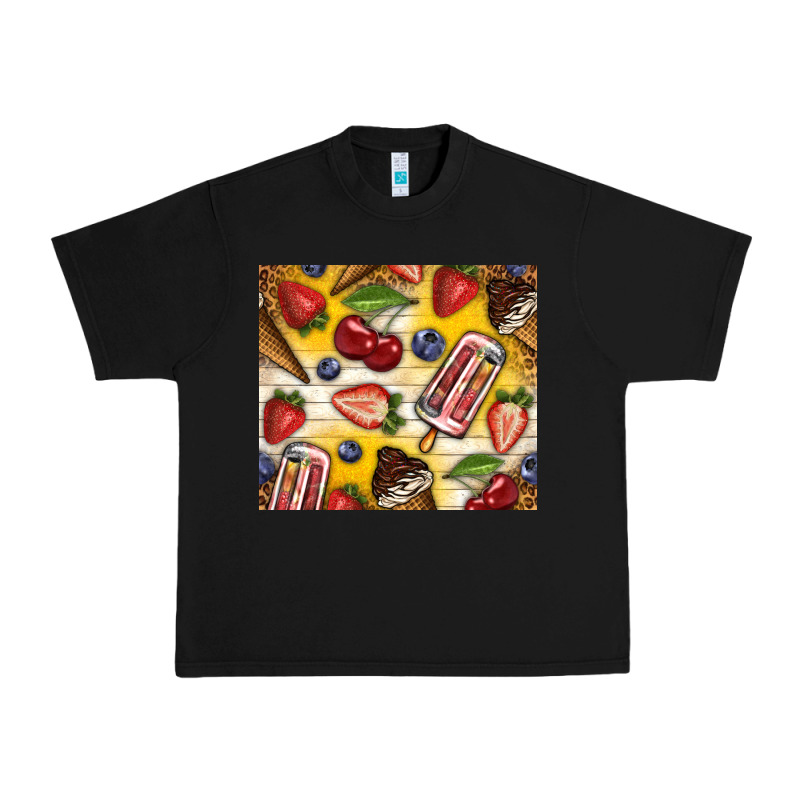 Summer Ice Cream With Fruits Urban Heavy Tee by TumblerDesignByShophia | Teevron