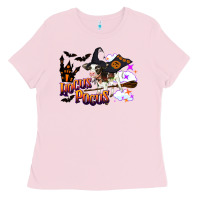 Bubblegum Pink Hocus Pocus Holstein Baby Ladies Tee - LillyAllenDesigns