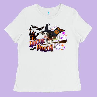 Hocus Pocus Holstein Baby Ladies Tee Designed By Lillyallendesigns