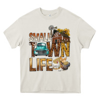 Cream Small Town Life Heavy Core Tee - BundleAndBundleShop