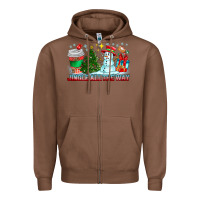 Chestnut Jingle All The Way Zipper Hoodie - CowhideDigitalArt