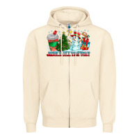 Sandshell Jingle All The Way Zipper Hoodie - CowhideDigitalArt