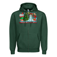 Sports Green Jingle All The Way Zipper Hoodie - CowhideDigitalArt