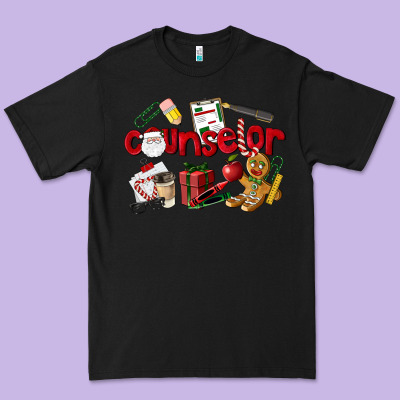 Counselor Christmas Premium Tee Designed By Lillyallendesigns
