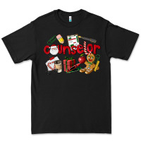 Black Counselor Christmas Premium Tee - LillyAllenDesigns