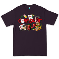 Plum Counselor Christmas Premium Tee - LillyAllenDesigns
