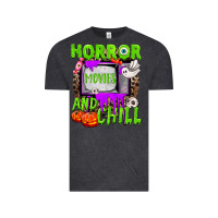 Vintage Black Horror movies and chill Vintage Tee - NancyCooperArtShop
