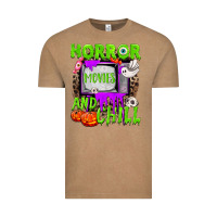Vintage Coffee Horror movies and chill Vintage Tee - NancyCooperArtShop
