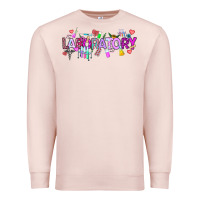 Pale Pink Valentine Laboratory Premium Sweatshirt - CowhideDigitalArt