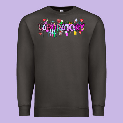 Valentine Laboratory Premium Sweatshirt Designed By Cowhidedigitalart