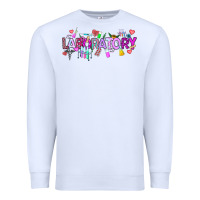 White Valentine Laboratory Premium Sweatshirt - CowhideDigitalArt