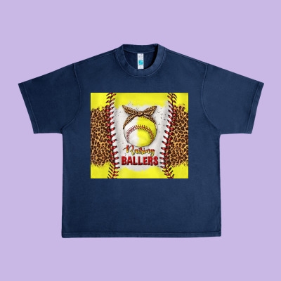 Raising Ballers With Baseball And Softball Leopard Tumbler Tbs Urban Heavy Tee Designed By Tumblerdesignbyshophia