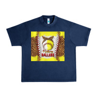 Navy raising ballers with baseball and softball leopard tumbler tbs Urban Heavy Tee - TumblerDesignByShophia