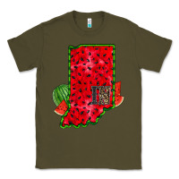 Army Green indiana watermelon Classic Tee - RacoonDesign