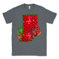 Charcoal Heather indiana watermelon Classic Tee - RacoonDesign