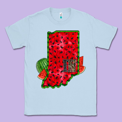 Indiana Watermelon Classic Tee Designed By Racoondesign