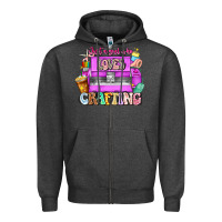 Charcoal Heather Just A Girl Who Loves Crafting Zipper Hoodie - CowhideDigitalArt