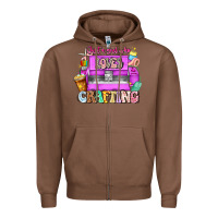 Chestnut Just A Girl Who Loves Crafting Zipper Hoodie - CowhideDigitalArt