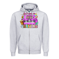 Heather Grey Just A Girl Who Loves Crafting Zipper Hoodie - CowhideDigitalArt