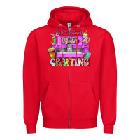 Red Just A Girl Who Loves Crafting Zipper Hoodie - CowhideDigitalArt