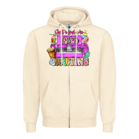 Sandshell Just A Girl Who Loves Crafting Zipper Hoodie - CowhideDigitalArt