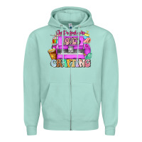 Just A Girl Who Loves Crafting Zipper Hoodie | Teevron