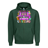 Sports Green Just A Girl Who Loves Crafting Zipper Hoodie - CowhideDigitalArt