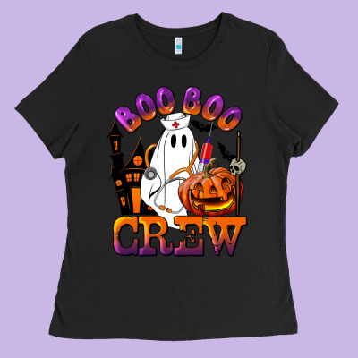 Boo Boo Crew Nurse Ladies Tee Designed By Lillyallendesigns