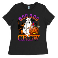 Black Boo Boo Crew Nurse Ladies Tee - LillyAllenDesigns