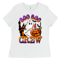 White Boo Boo Crew Nurse Ladies Tee - LillyAllenDesigns