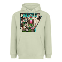 Matcha arkansas map Heavyweight Hoodie - RacoonDesign