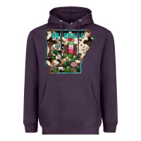 Plum arkansas map Heavyweight Hoodie - RacoonDesign